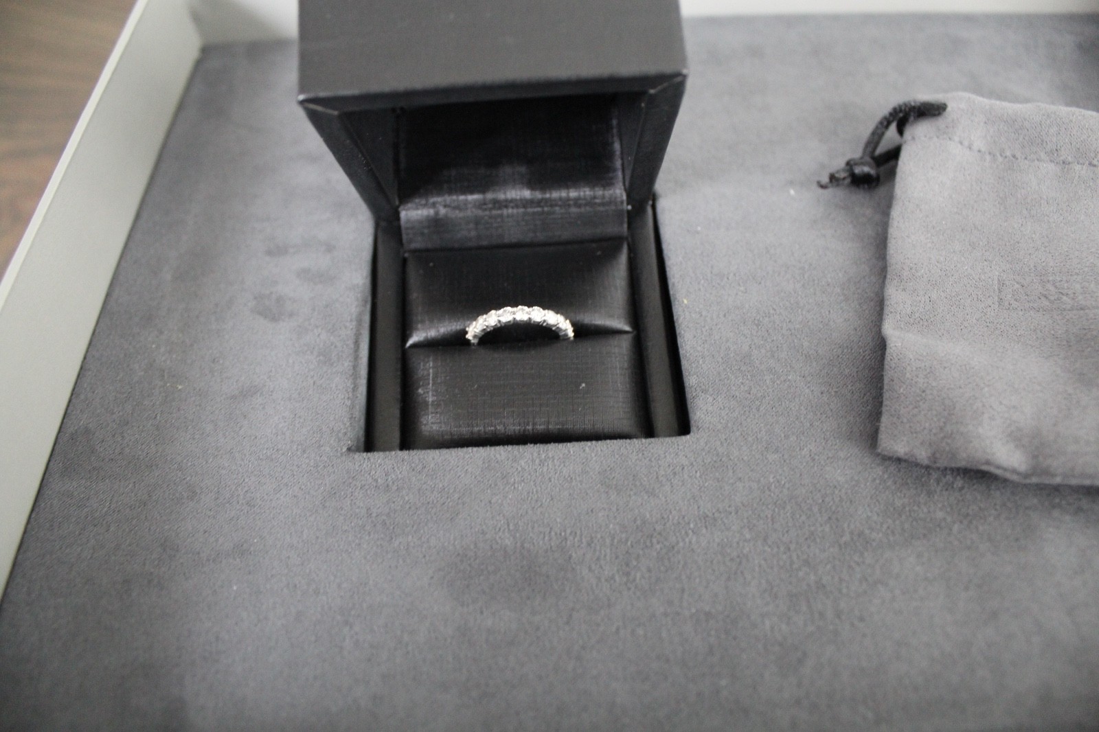 Victor Canera .96ctw Shared Prong Half Eternity in Platinum Size 6