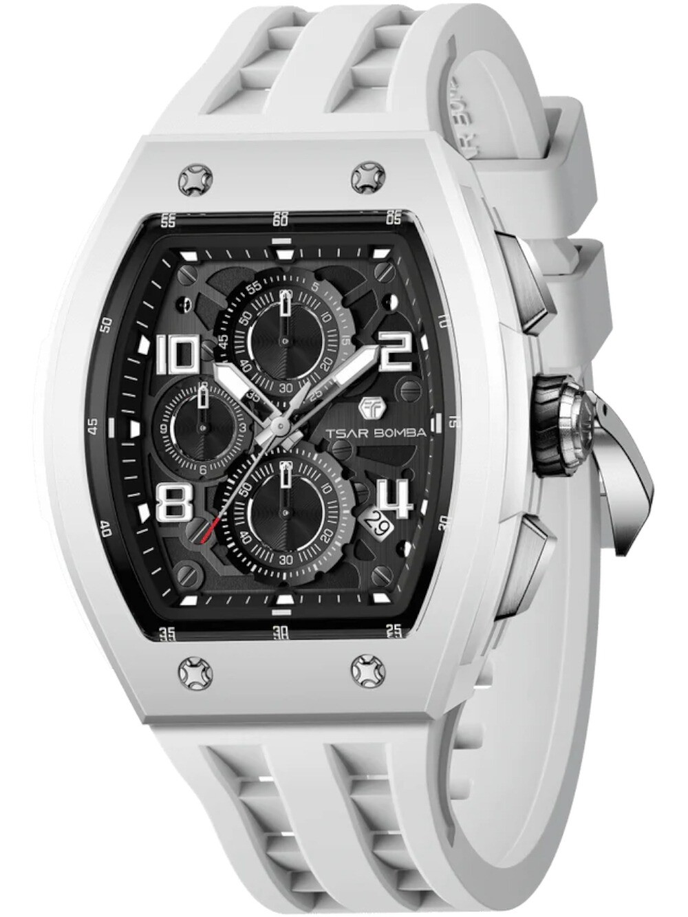Tsar Bomba TB8224B-01 Mens Watch Elemental Bioceramic Chronograph 45mm 5ATM