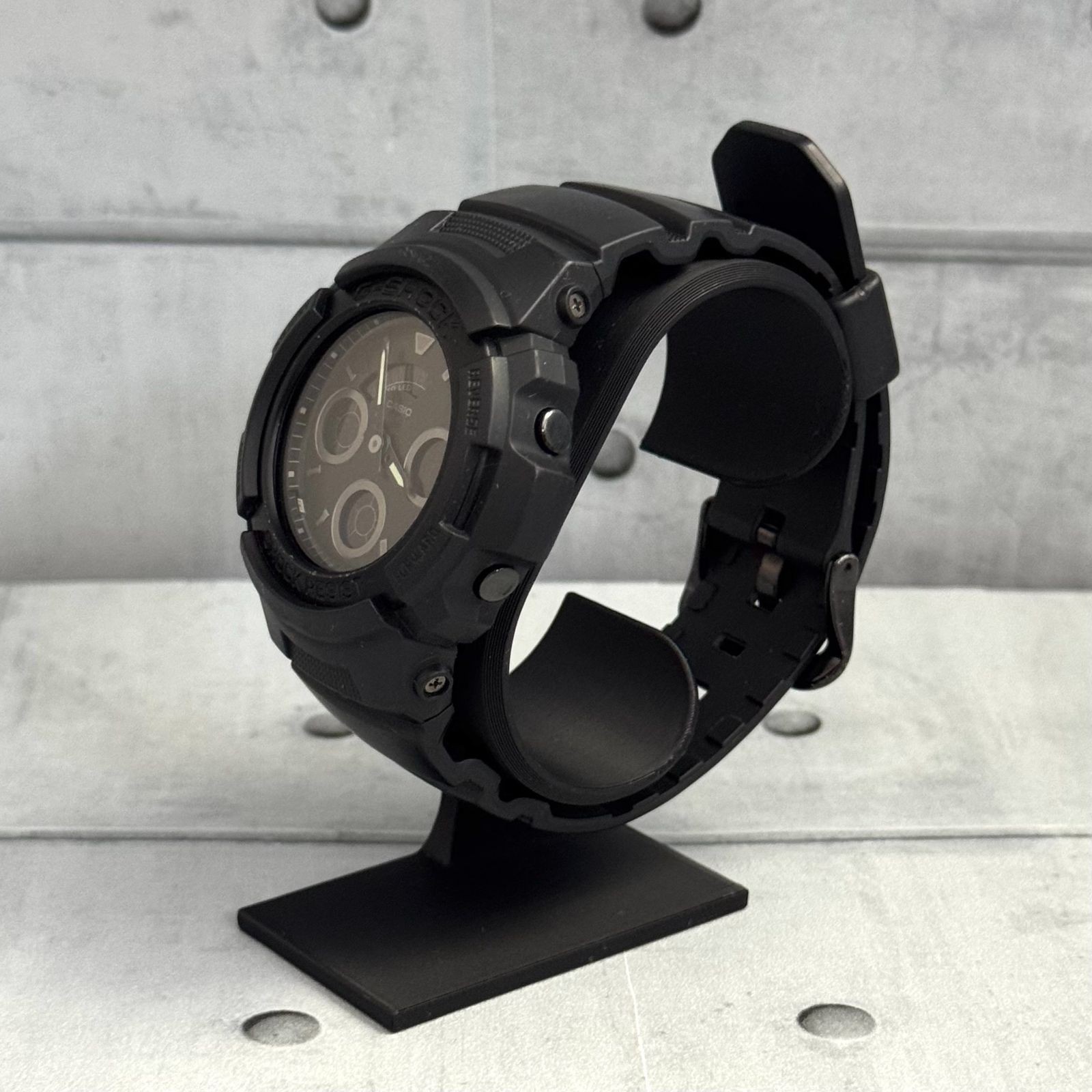 Working Excellent condition G SHOCK AW 591BB 1AJF All Black CASIO G Shock Manage