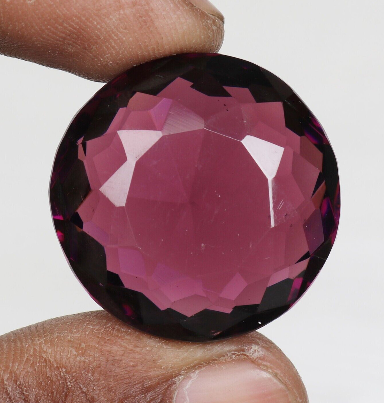 Large Purple Amethyst 21.85 Ct. Round Faceted Cut Loose Gemstone Gifts for Women