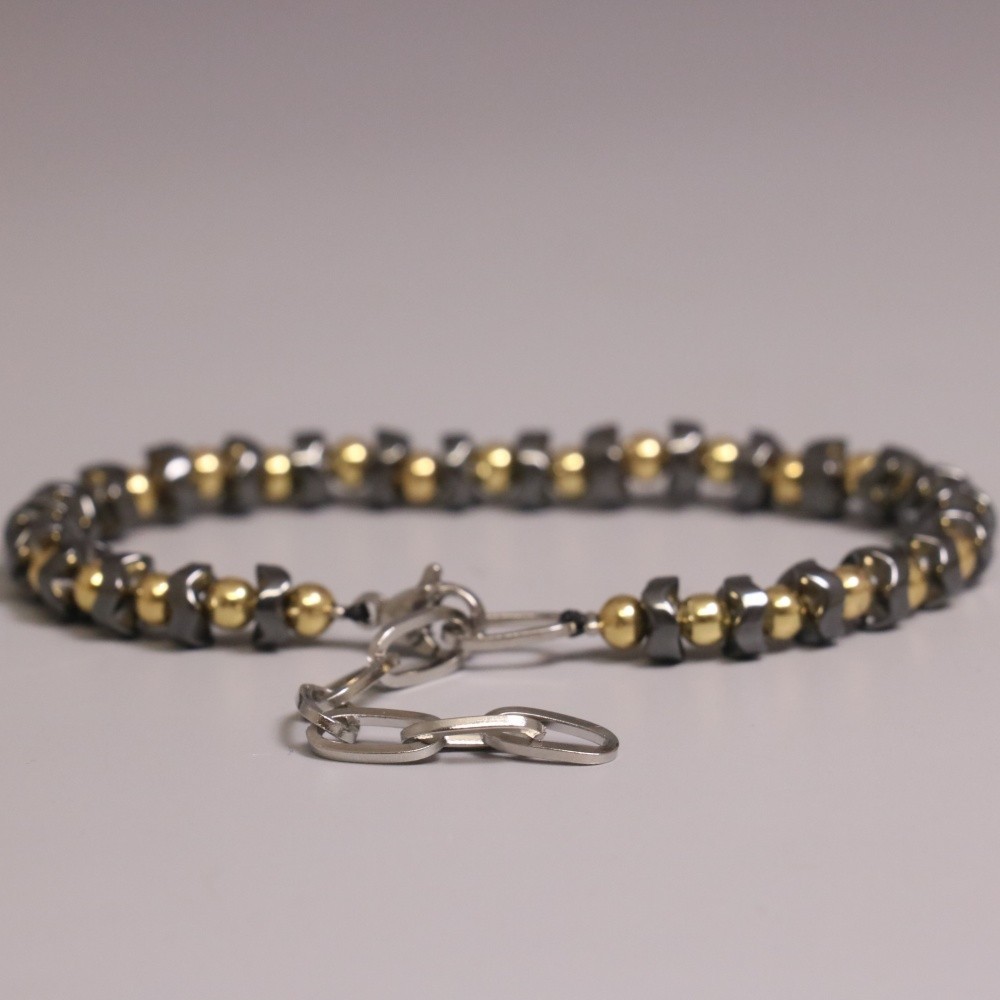 Natural Indian Agate Beaded Bracelet Adjustable Gold Chain Handmade Boho Gift.US
