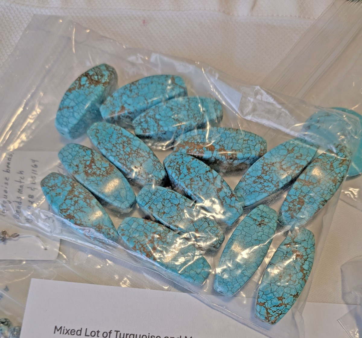 Turquoise & Magnesite beads Mixed Lot for DIY jewelry, Various size, shapes
