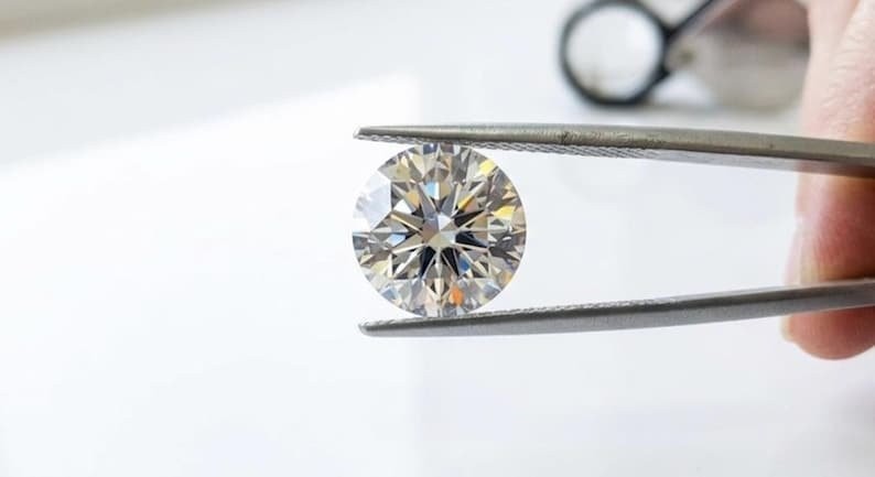 1 Ct D-E Color VVS1 Clarity Loose Lab Grown moissanite Diamond 6.50mm Gemstone