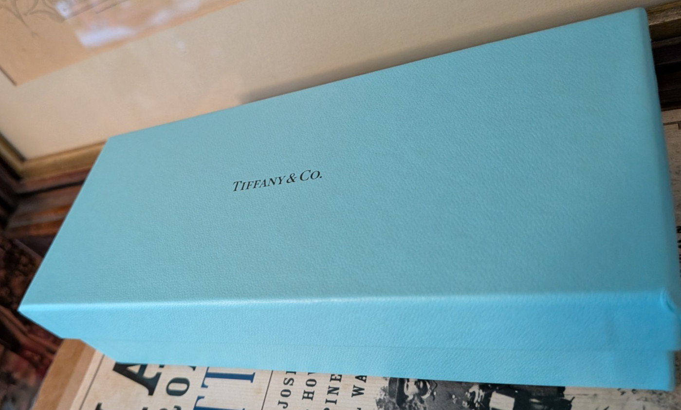 NEW NIB Tiffany & Co. BROWN leather jewelry roll w/ T&Co. box, tissue paper