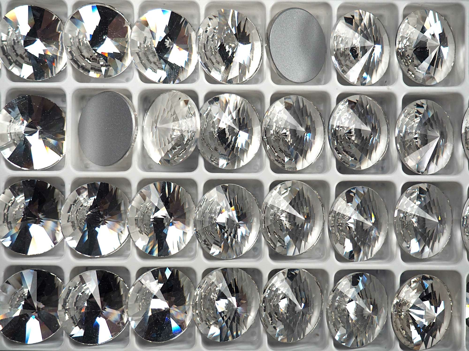 Crystal clear, Genuine Preciosa Czech MC RIVOLI FLATBACK Stones, 10-12-14-16mm