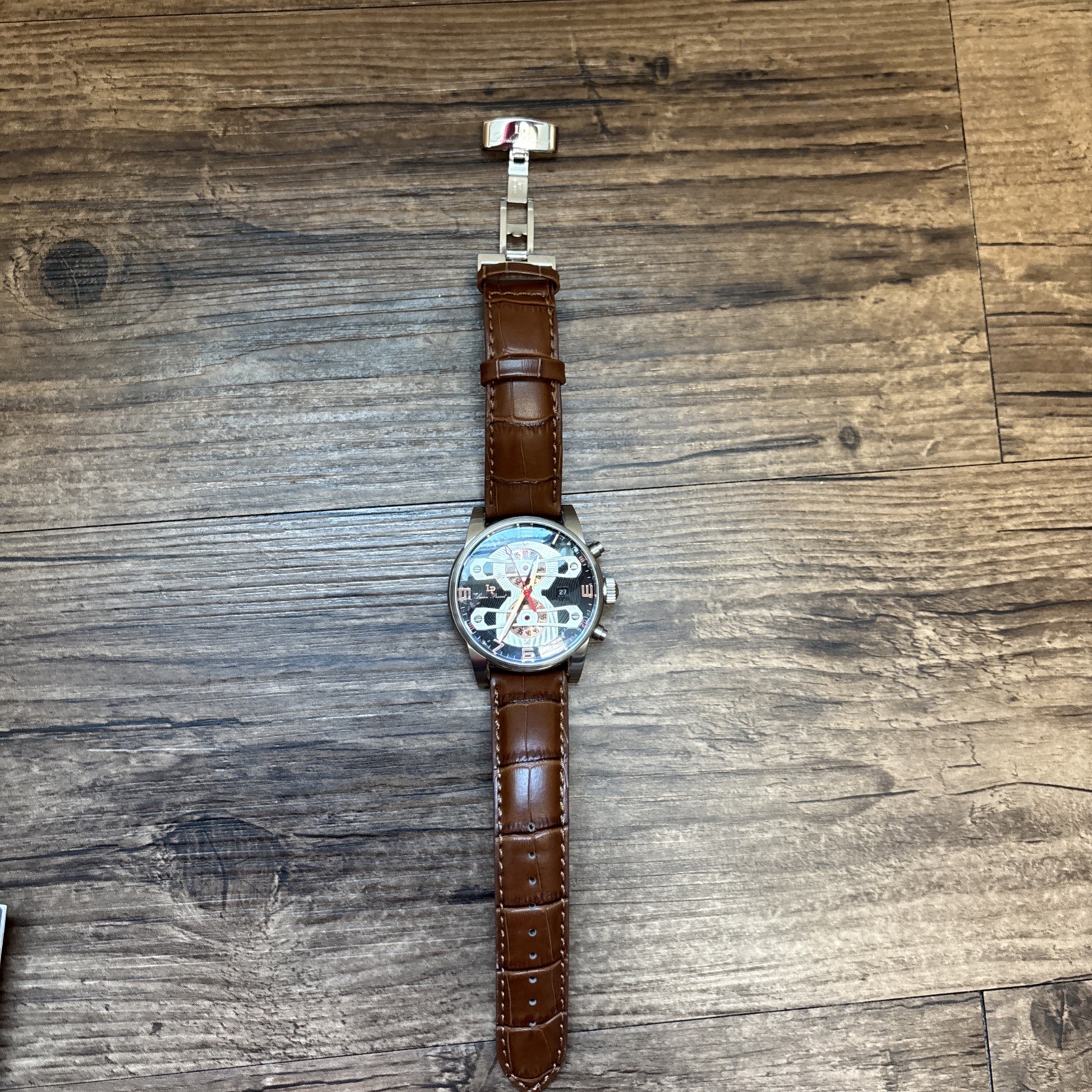 Lucien Piccard Cobalt Blue Tone Chronograph LP-40045 3ATM Watch