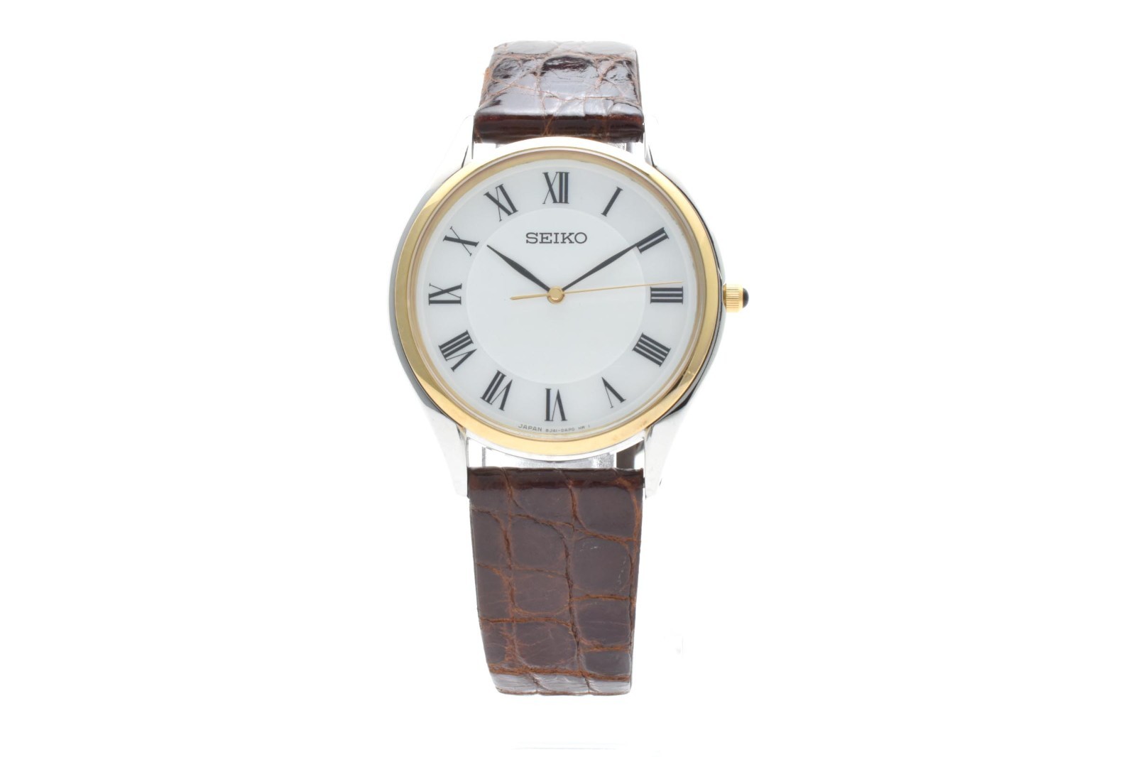 ▶️ SEIKO Dolce 8J41-0AJ0 SACM150 Quartz Shell Round Men’s Watch JAPAN