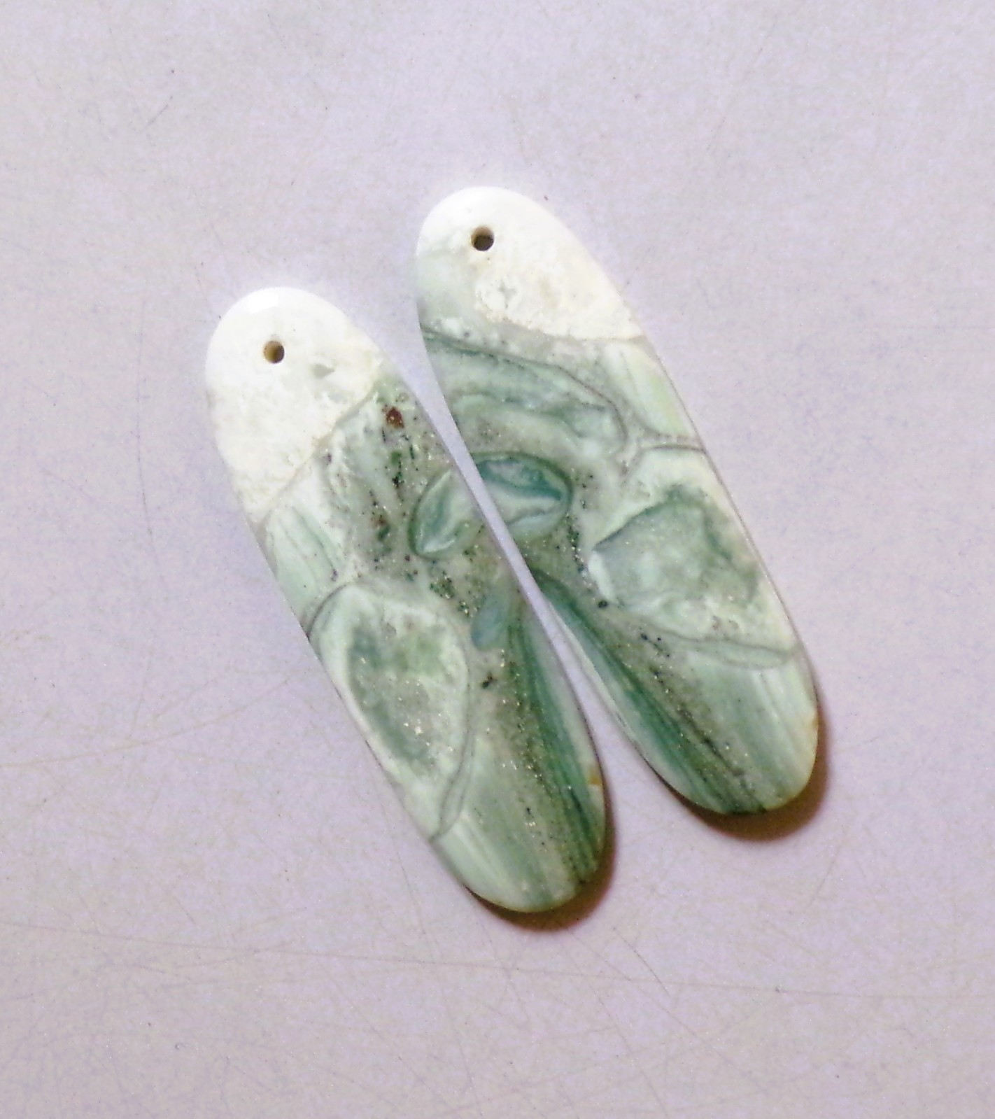 26.75 Cts Natural Saturn Chalcedony Drilled Cabochon Match Pair Gemstone 12