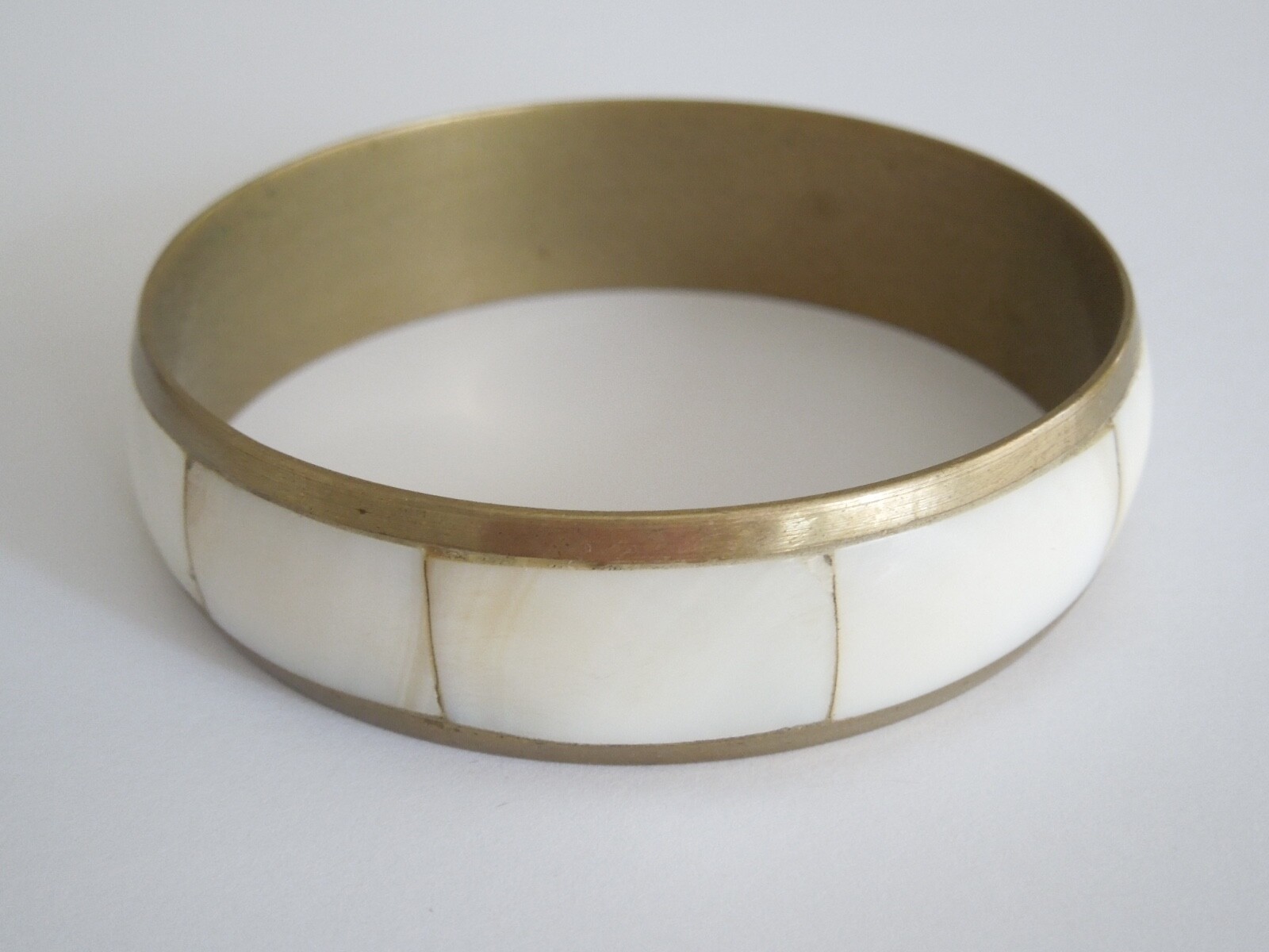 Bracelet Brass Mother Of Pearl 32.1 G/Ø 6.6 Cm/B:1.7 Cm