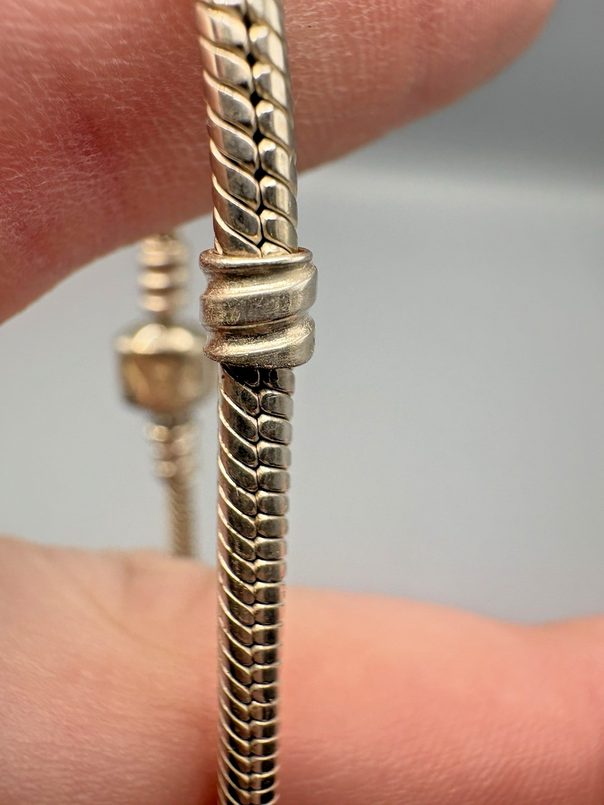 Pandora 590702HV-20 Sterling Silver .925 7.9″ Barrel Bracelet *Pre Owned*