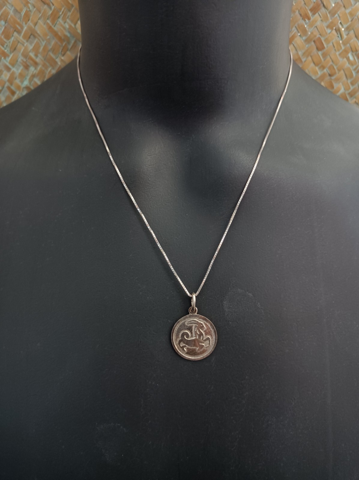 Capricorn Zodiac Vintage Necklace Sterling Silver Astrology Pendant Me’sn Women
