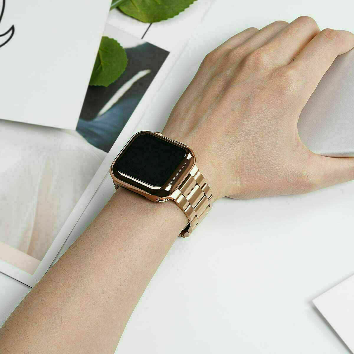 For Apple Watch Series 6 5 4 3 2 1 SE 38 40 42 44mm Metal iWatch Strap Band Case