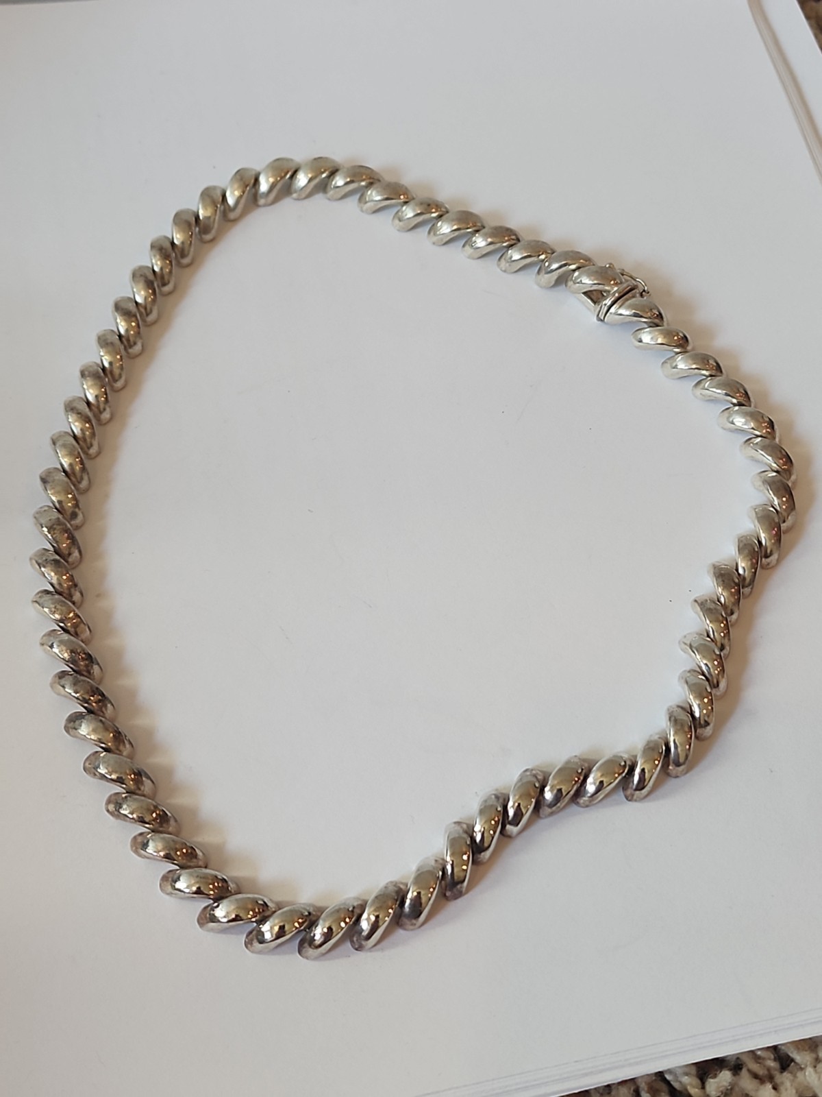 Vintage Italy Sterling San Marco necklace Chain 35 Grams Silver 925 Classic
