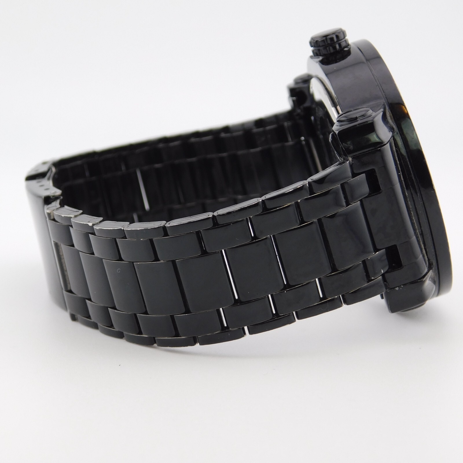 Massive KING MASTER Black Tone Quartz Men’s Watch Sz. 9″ New Battery