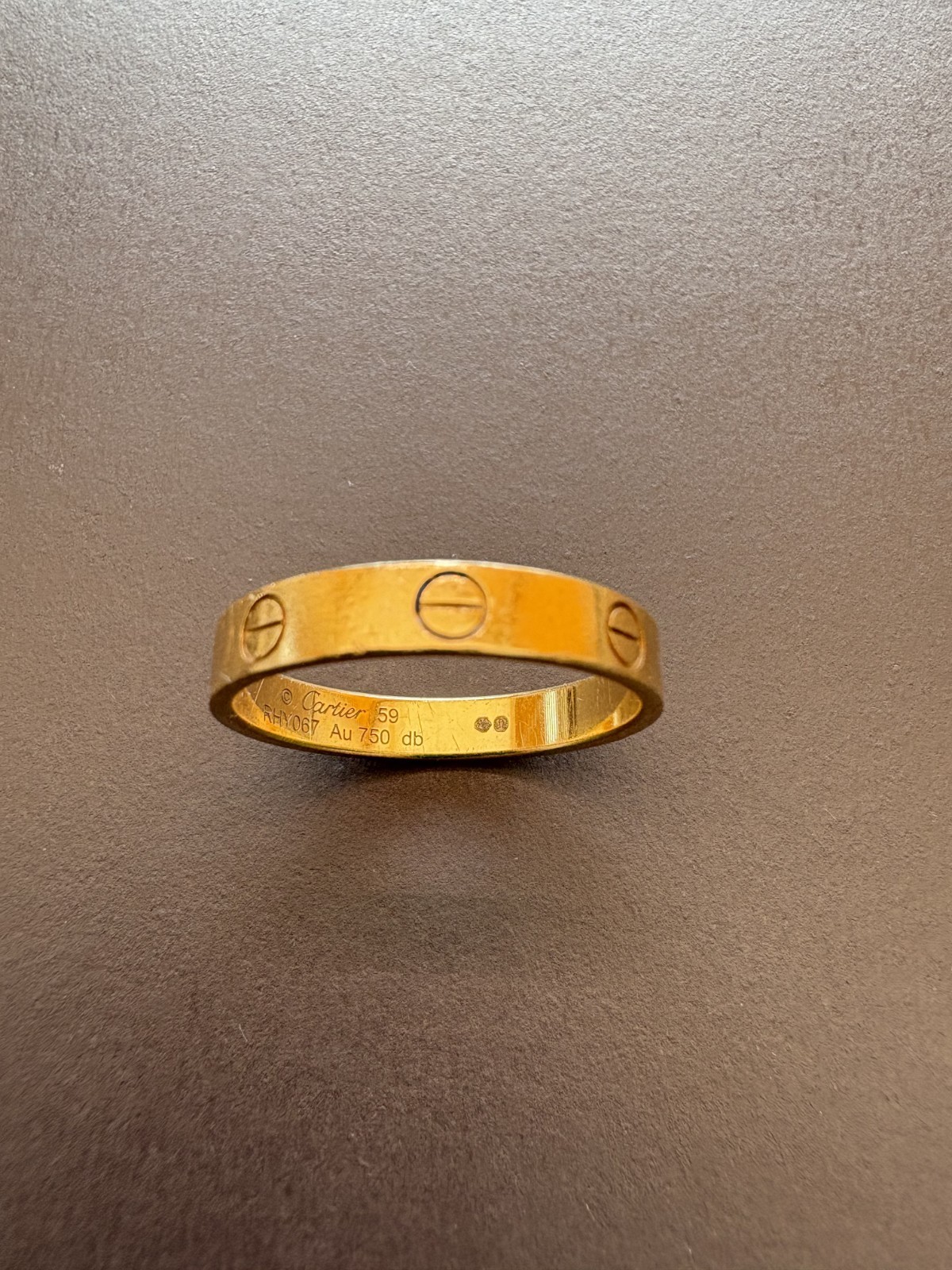 Cartier Love Ring Yellow Gold Small 3.6mm Size 59 US 8.75 S
