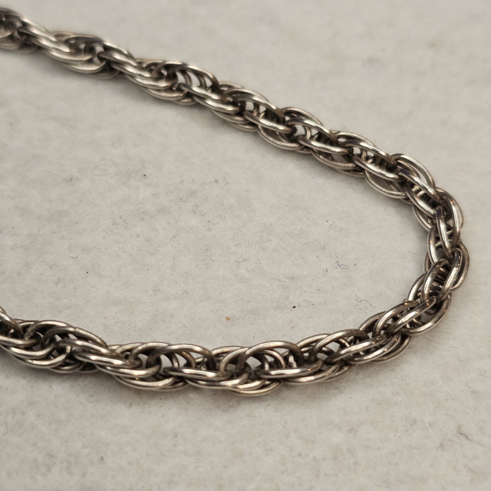 925 Milor Italy Sterling Silver 4.7mm Rope Chain 24” 28g Solid Mens