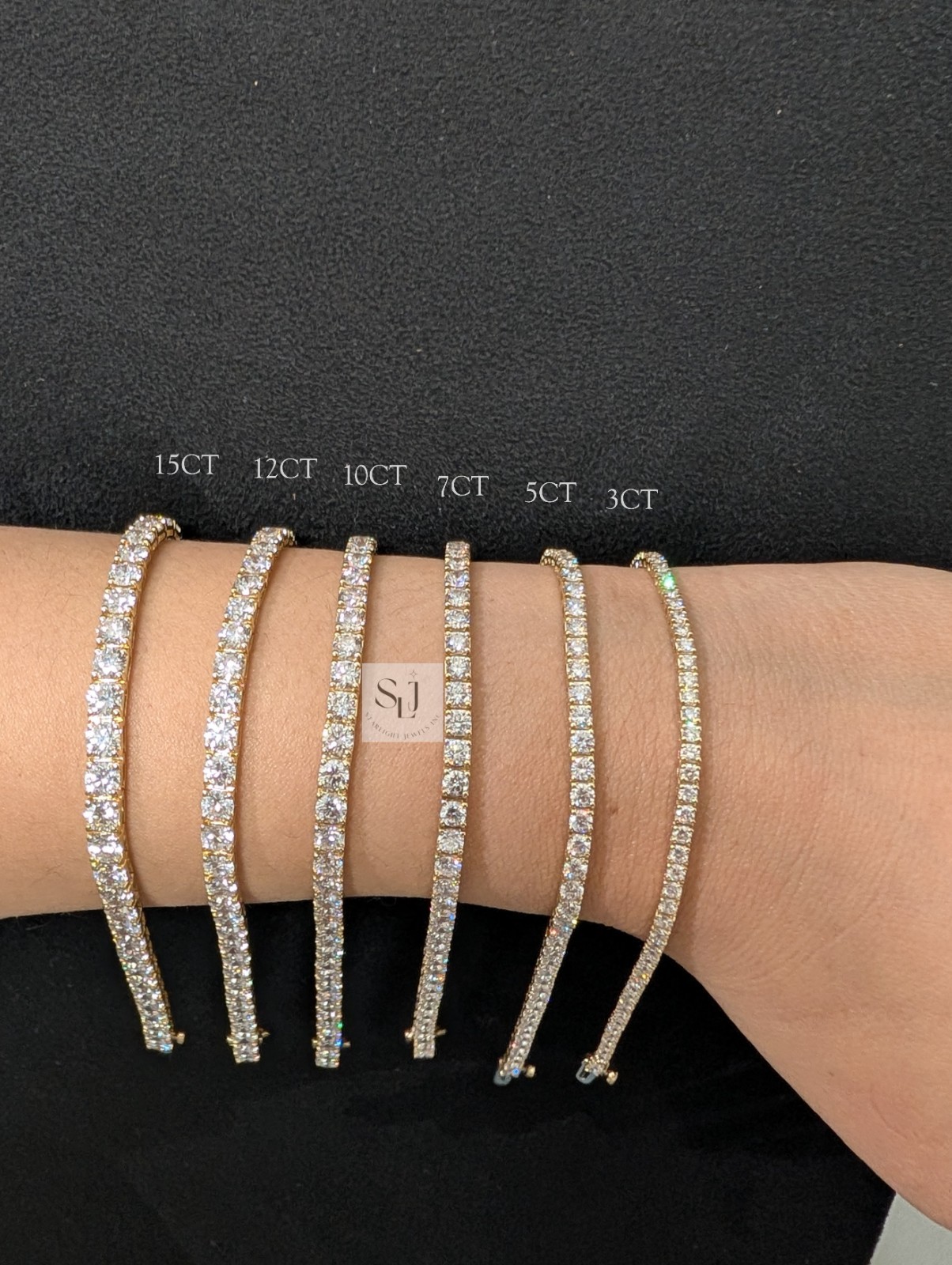 Lab Grown Diamond Tennis Bracelet 3CT – 15CT – 14K Solid Gold – Classic Style