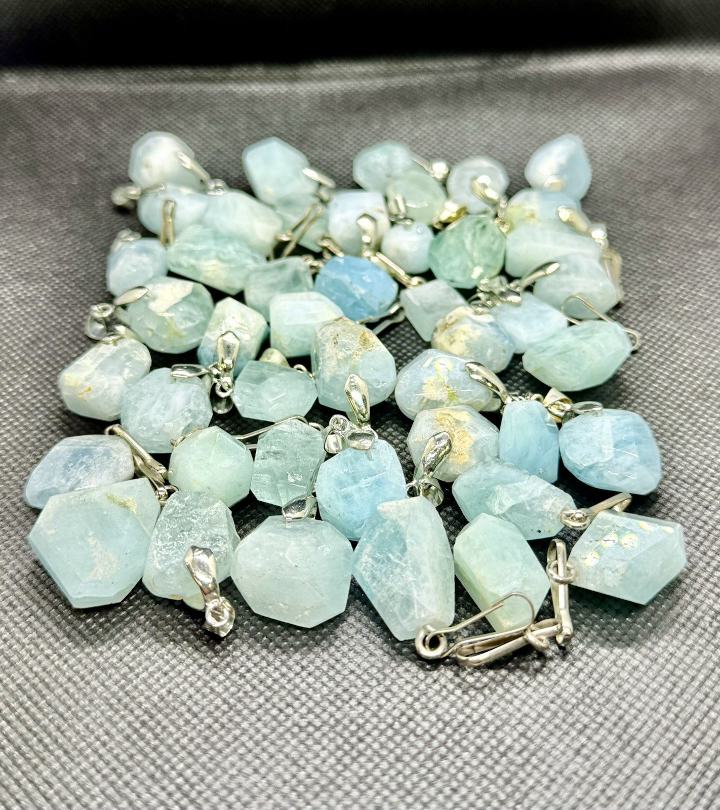 Aquamarine sterling silver pendant from Pakistan