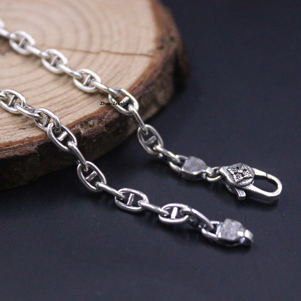 Real S925 Sterling Silver Chain 3.5mm Anchor Link Necklace 16-17g 21.6in
