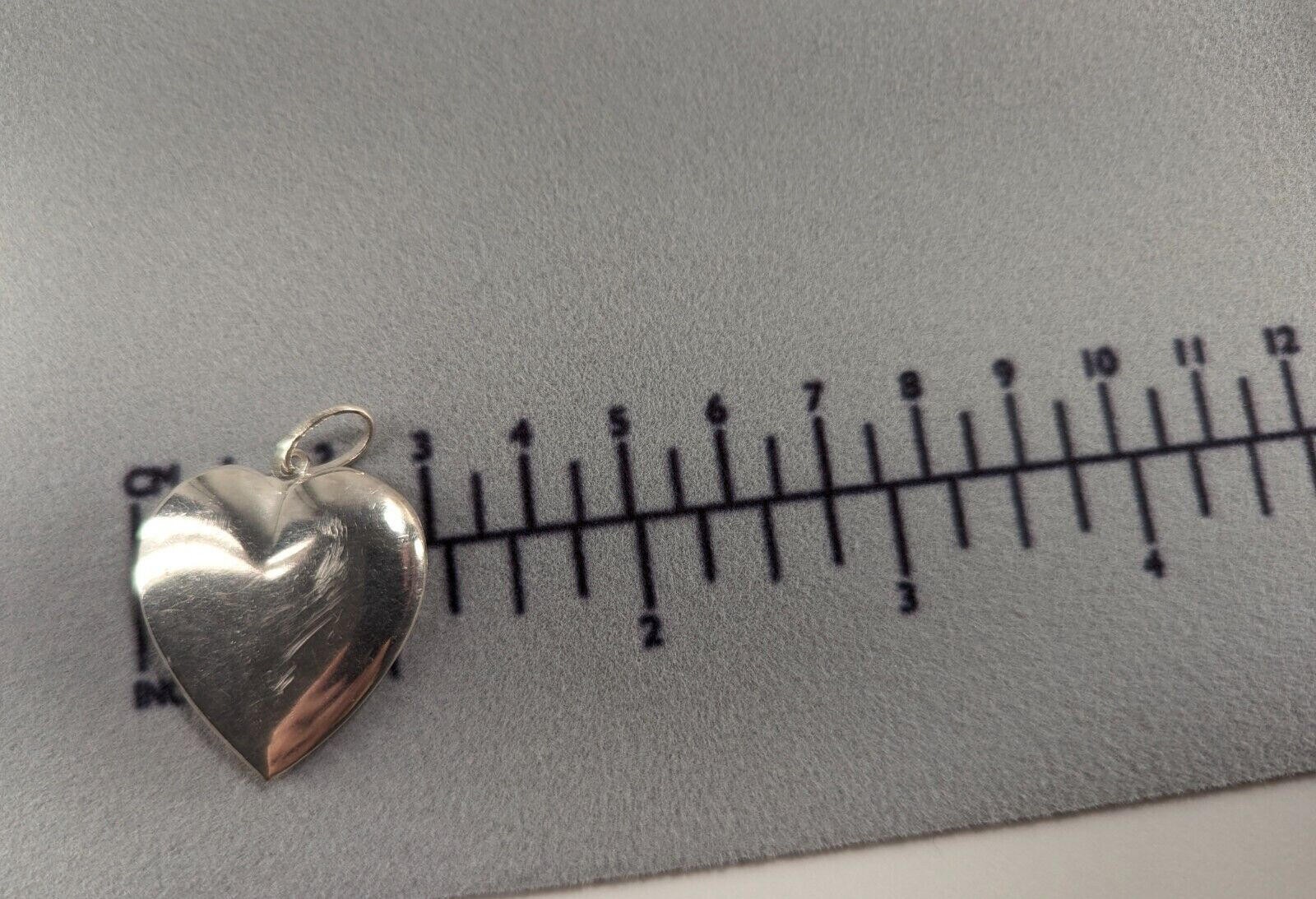 Sterling Silver Pendant For Neckalce Heart Love 925 Charm “848 M” 7g