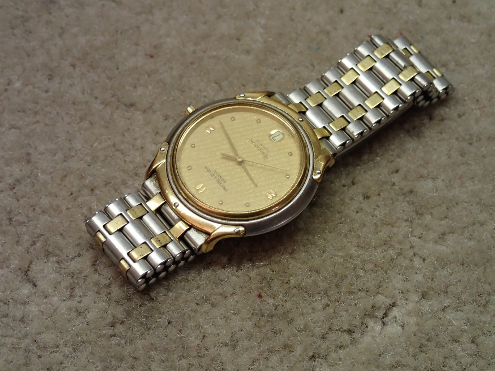 Favre Leuba Vintage Harpoon Quartz Watch Swiss Estate Item Not Working Project