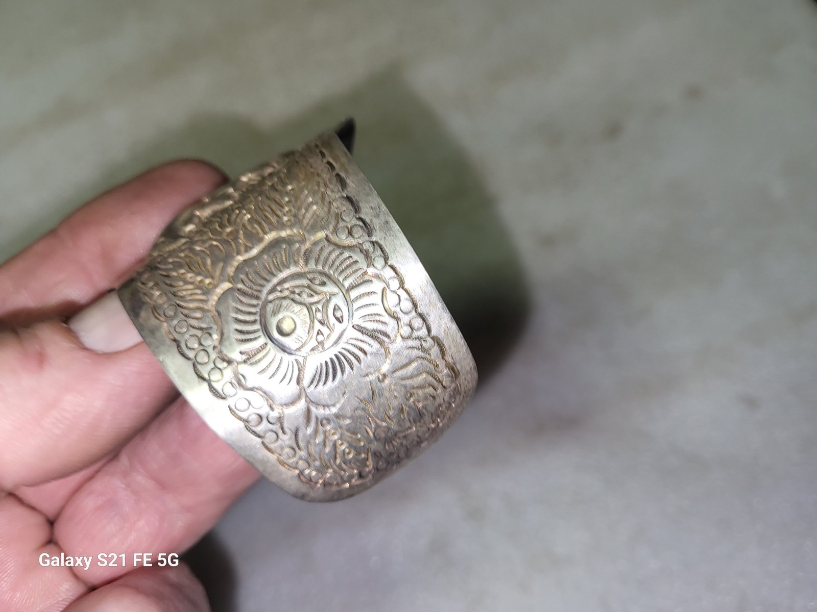 Vintage Maciel Mexico Sterling Silver Cuff Bracelet 34 Grams