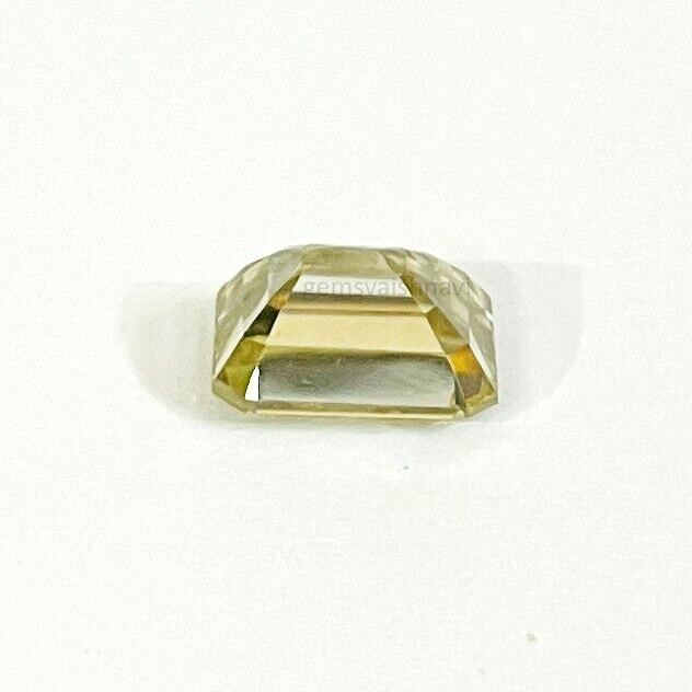 9-10 Ct Loose Champagne Lab Created Diamond Emerald Cut VVS Certified Ideal Gift
