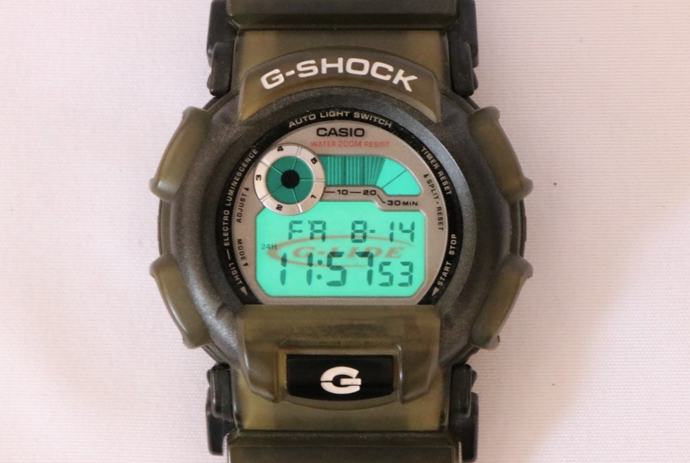 CASIO G-SHOCK DW-003 G-LIDE Vintage 1990s Digital Watch Module 1647 Japan