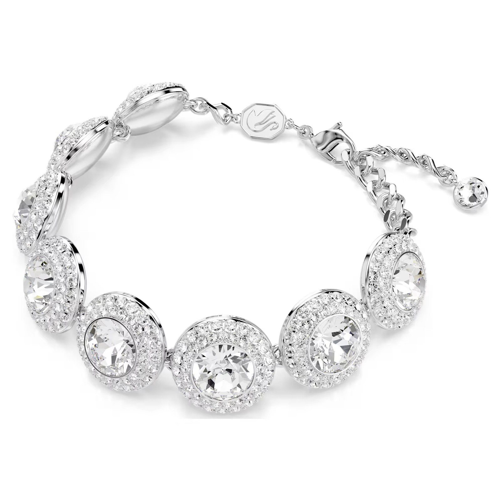 Swarovski Crystal Una Angelic Bracelet, White, Rhodium Plated 5735343