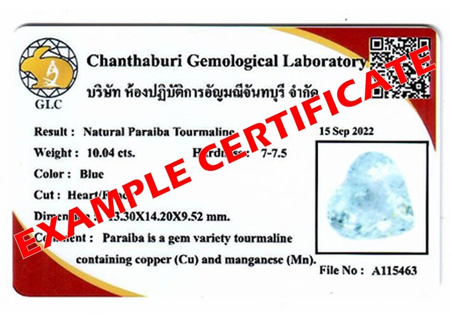 GLC Chanthaburi Gemological Laboratory Brief Report With Photo x1 (Service)