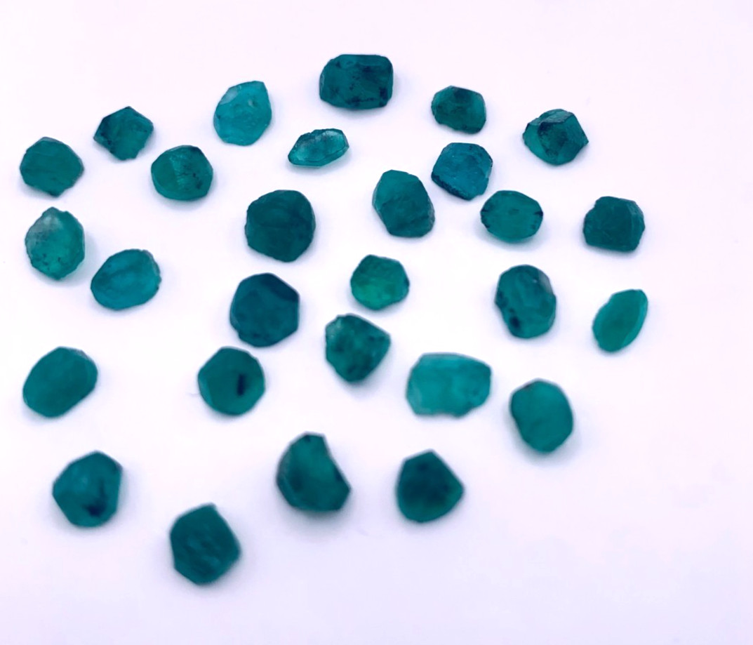 Emerald Preform Rough Lot 28 Pcs 17.15 Tcw Clarity I1 Natural Green Brazil N019