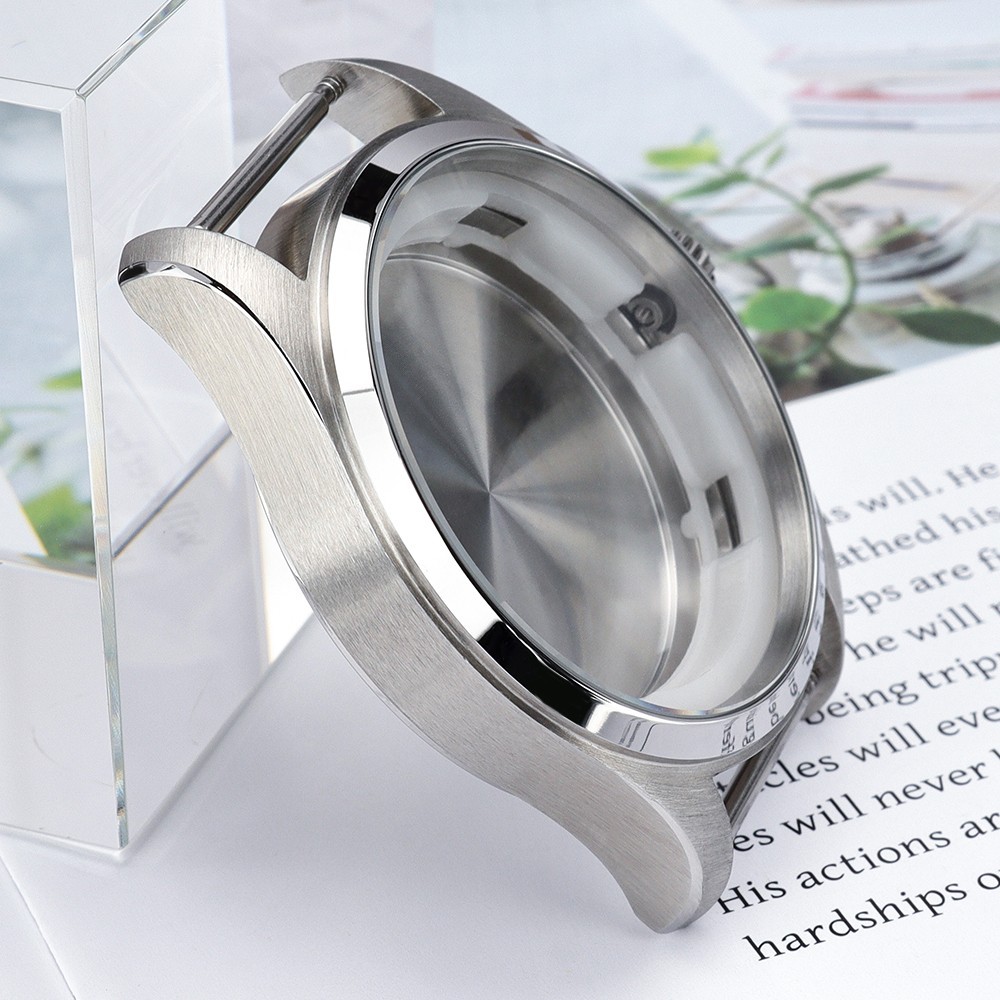 FEIYASHI 40mm Vintage Diver Watch Case Silver Steel 10ATM For Seiko NH35 38 NH36