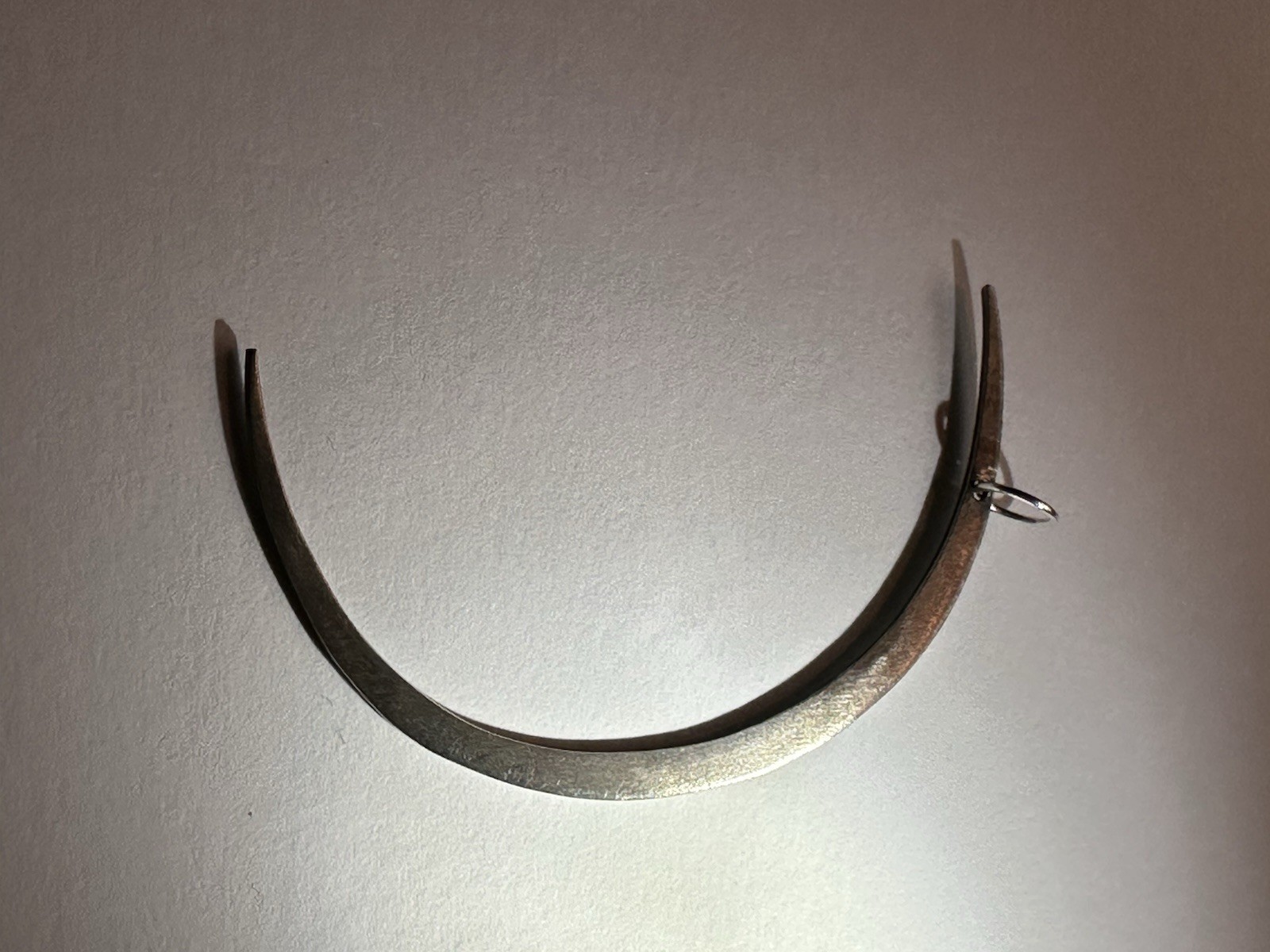 Handmade Sterling or 999 Silver Crescent Pendant, 2+ in from Etsy Boutique