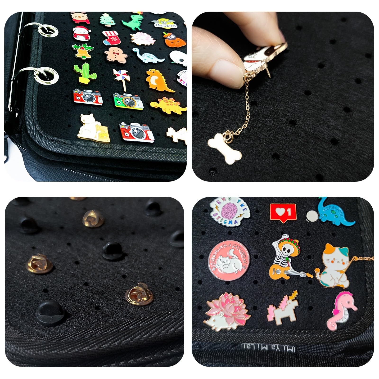 Mi Ya Mi Lai 6 Pages Pin Books For Collectors, Enamel Pin Display Pages