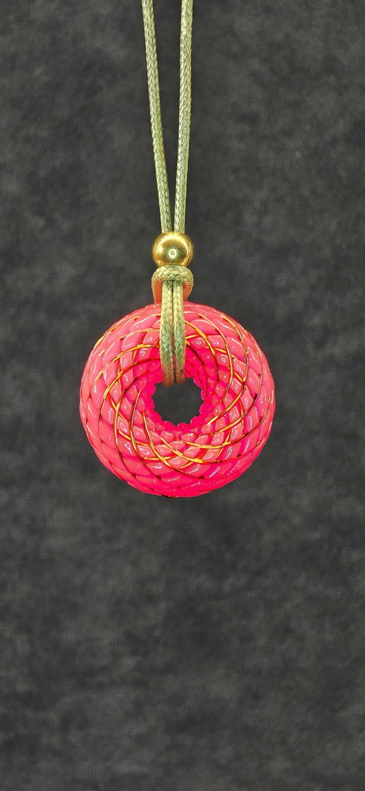 Luminous Glow in the Dark Torus Pendant Sacred Geometry Necklace