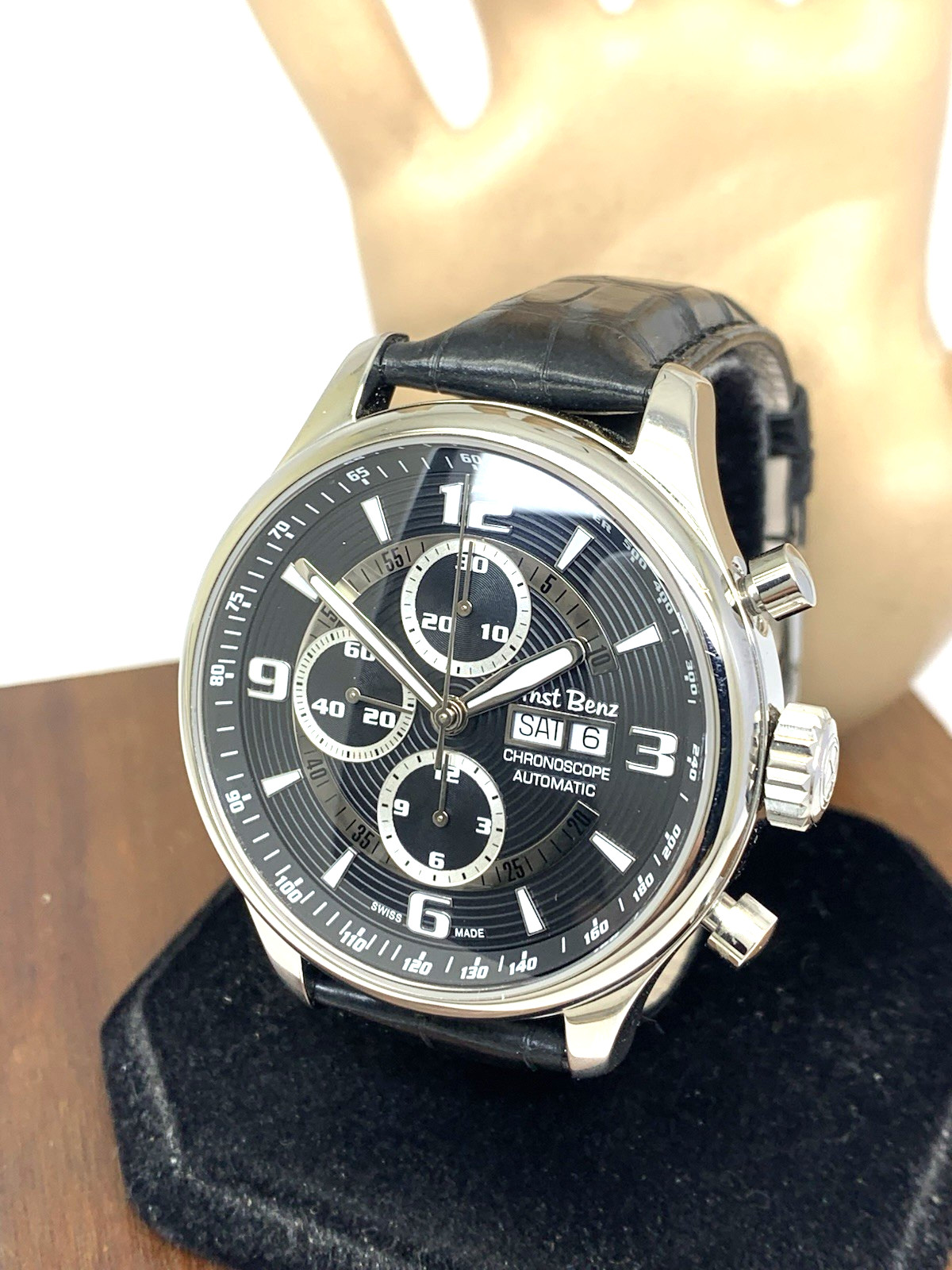 Ernst Benz Men’s Watch GC10121 Chrono Scope Swiss Automatic Black Dial 47mm