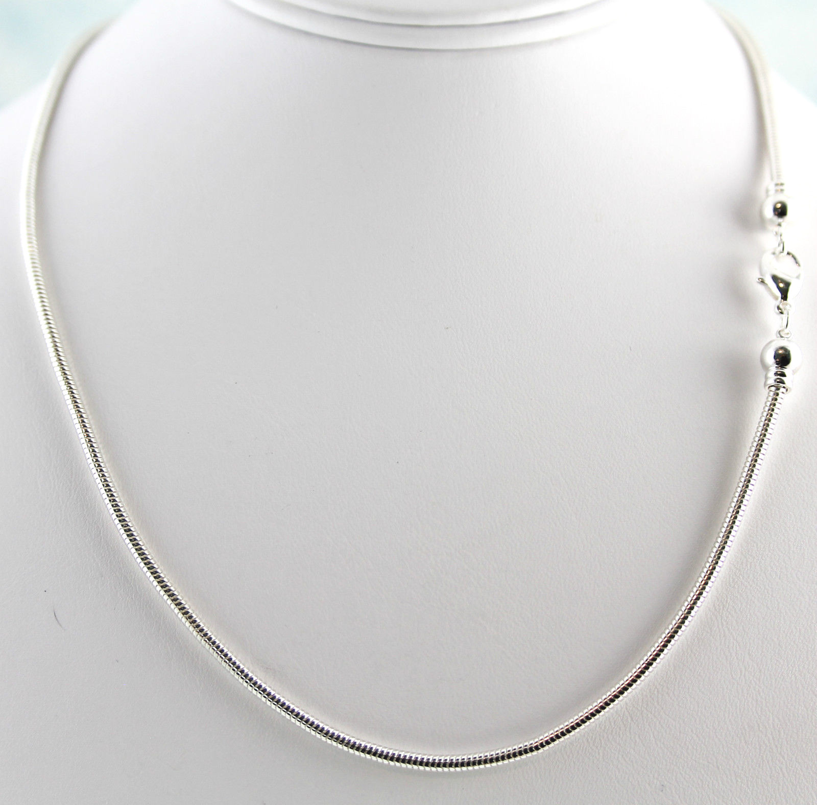 Dione Add-a-Bead 2.6mm SP Chain 3mm Threaded End Necklace 5 Lengths to Pick From