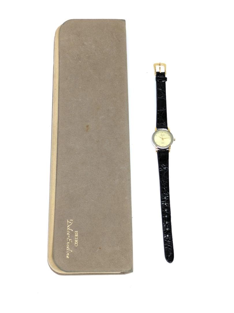 Seiko Exceline Ladies Watch Dual Tone Gold Silver Quartz 27mm Box