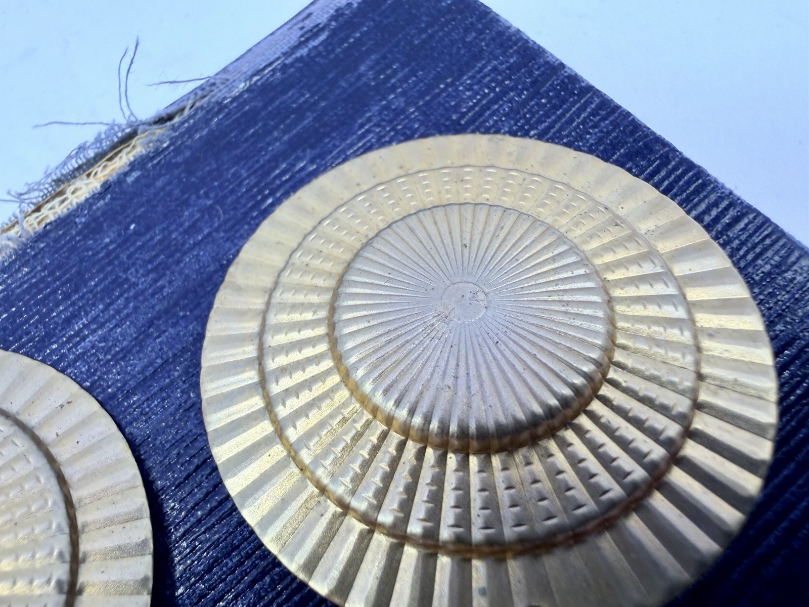 Vintage 1980s Gold Tone Brass Egyptian Revival Earrings Imperfect NOS RO-DO HG