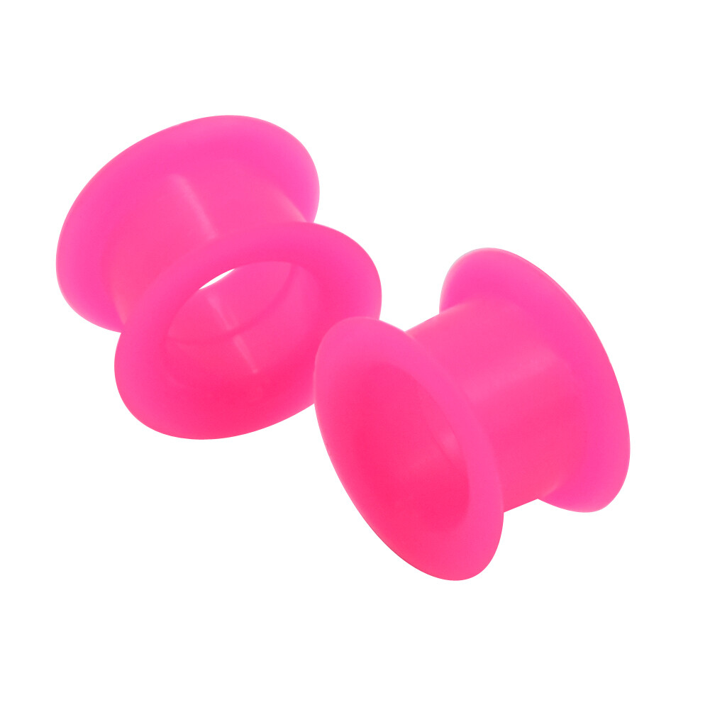 Pair Thick Silicone Ear Plugs Soft Ear Gauges Tunnel Earrings Earlets Earskin