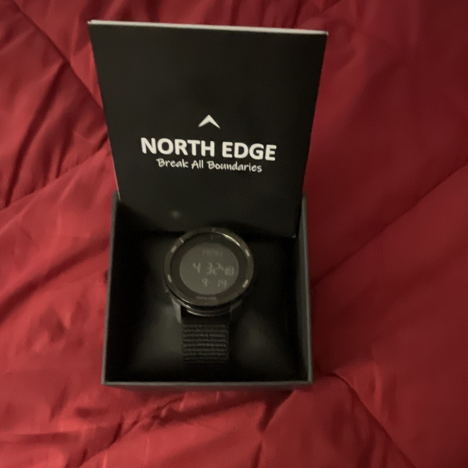 NORTH EDGE ALPS Unisex Quartz Digital Watch 44-47.9mm Nylon Strap 30m w/ Box