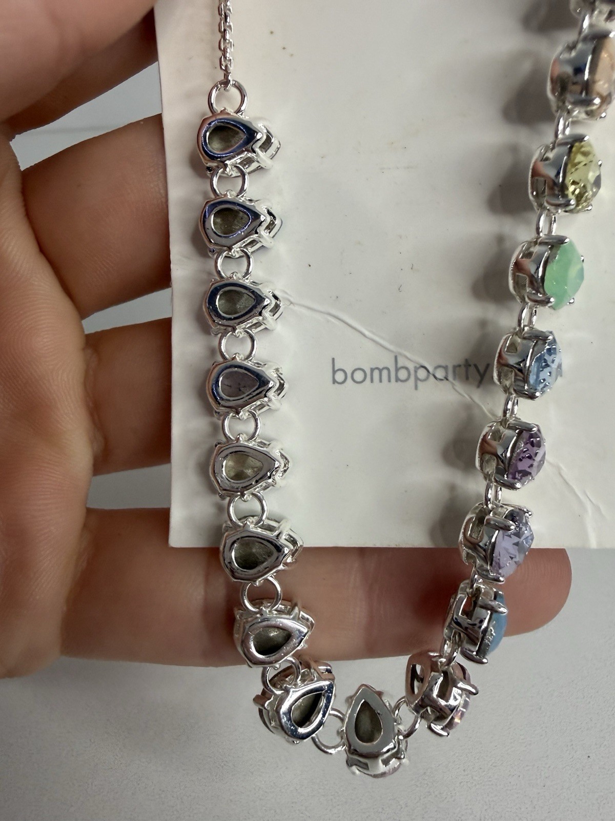 Jewel Candy Unicorn Gumdrops Silver Plated Bracelet Heart Crystal 6-9in
