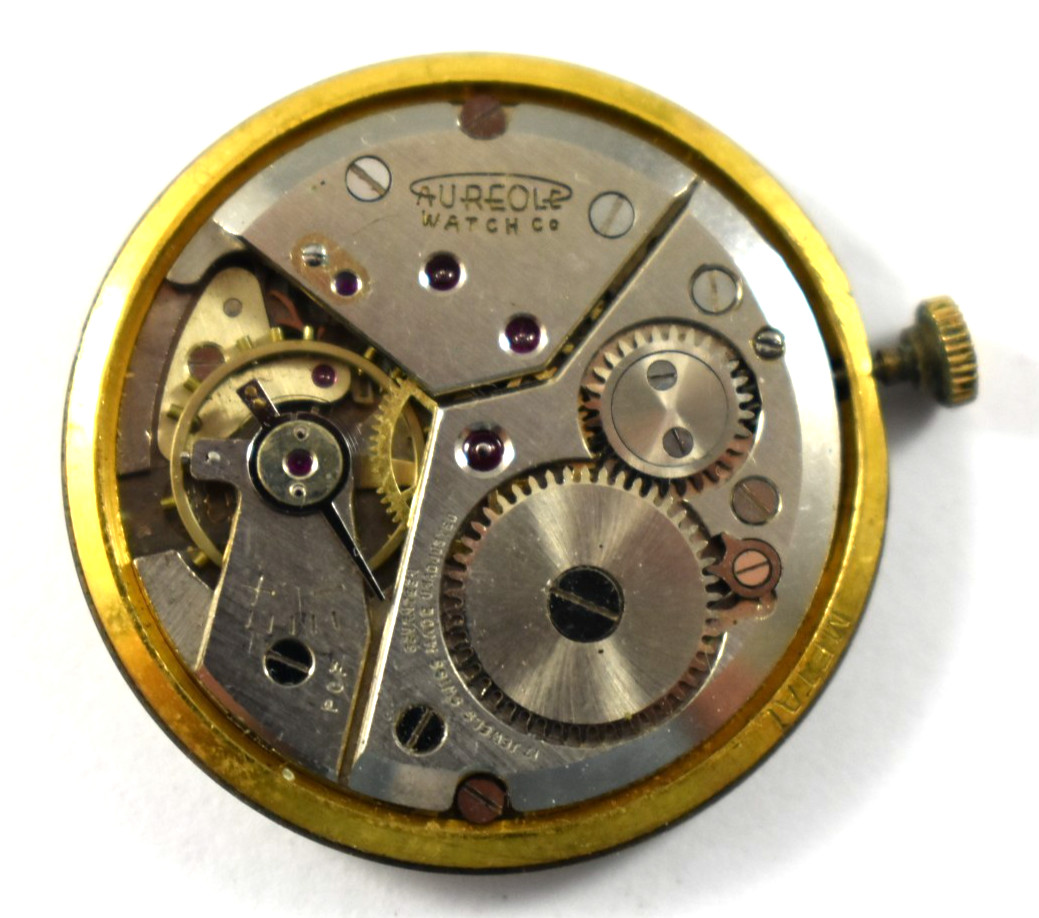 Vintage Aureole Swiss Made Manual Wind 17J Wrist Watch Movement lot.ek