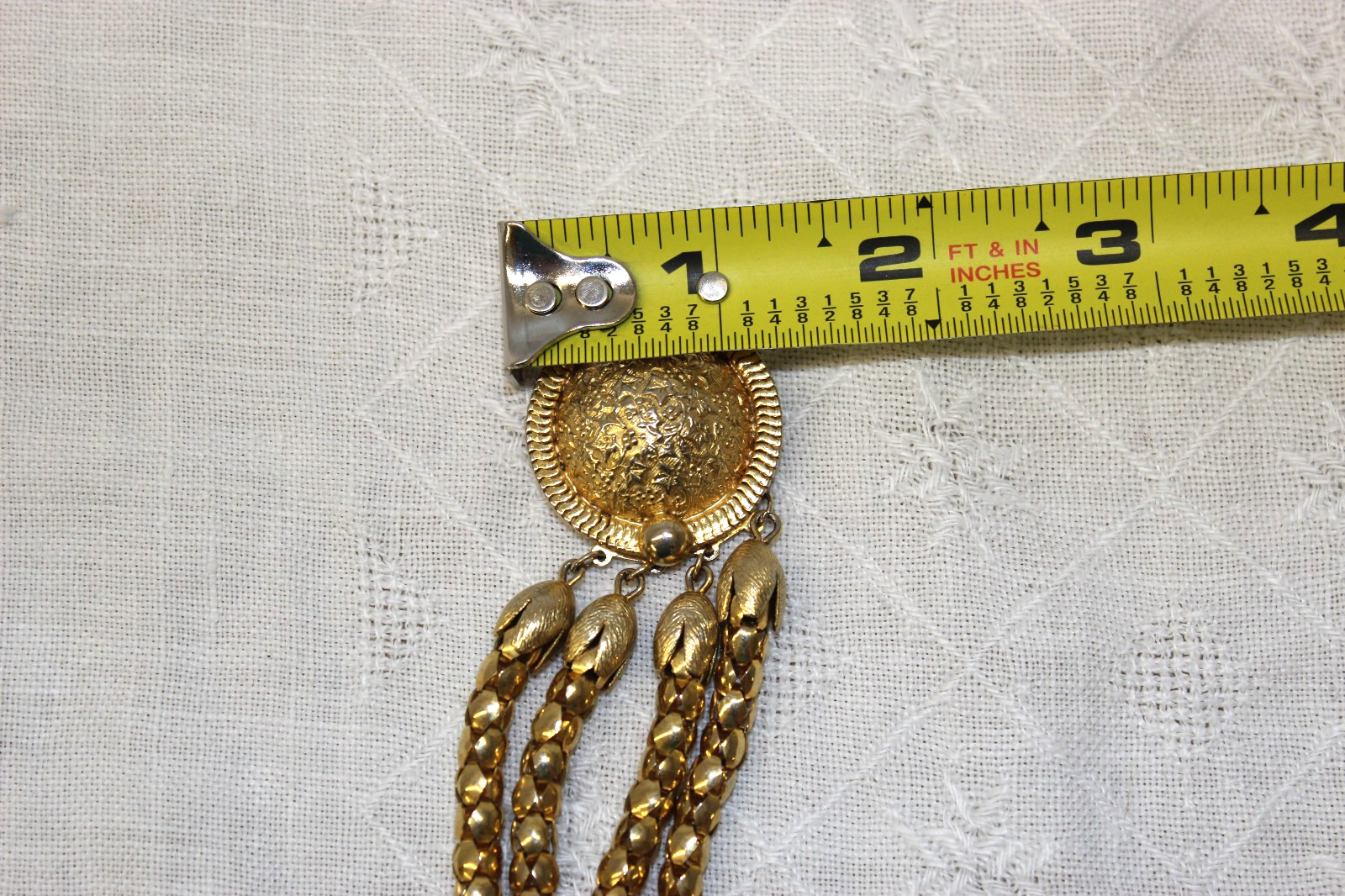 Vintage Hobe’ Multi-Strand Necklace Gold Tone Hobe 4 Strand