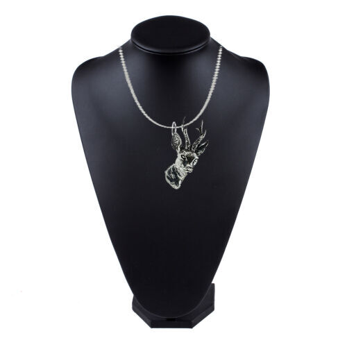 A9 Roe Deer Antique Bronze or silver necklace size 16 18 20 24 30 inch