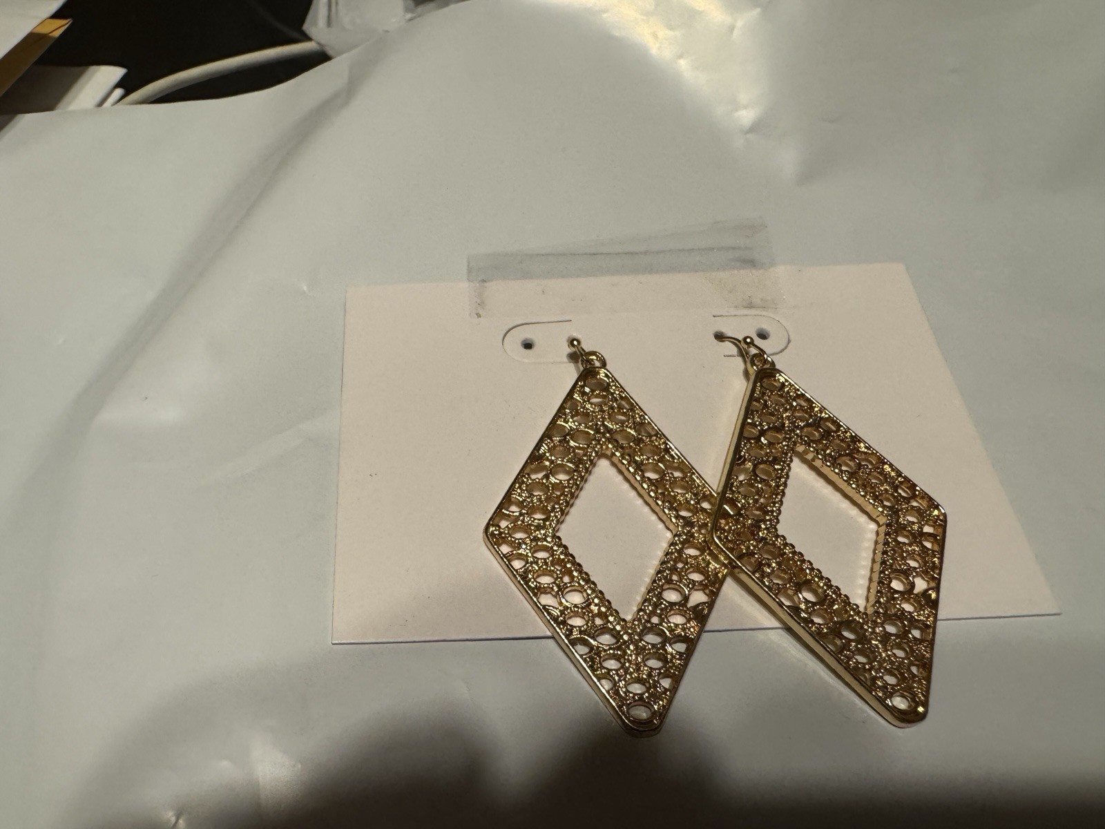 Dangle Earrings, 2 1/2 inches long, pair , new