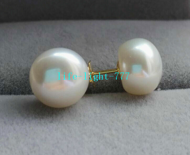 Wholesale AAA Akoya 9-10mm White Pearl Earrings 14k Gold Limited Time Promotion!