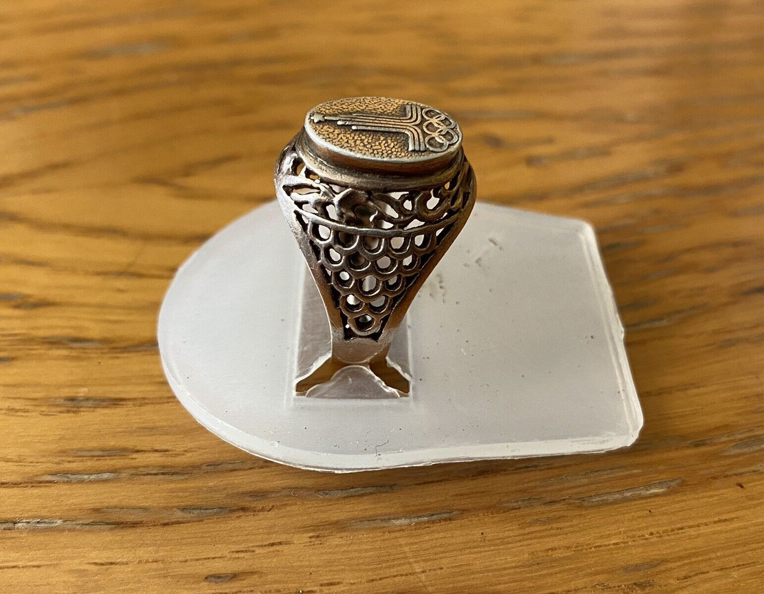 Vintage USSR Silver Ring OLYMPIC GAMES 875, Size 8 (18.30 mm) + Video