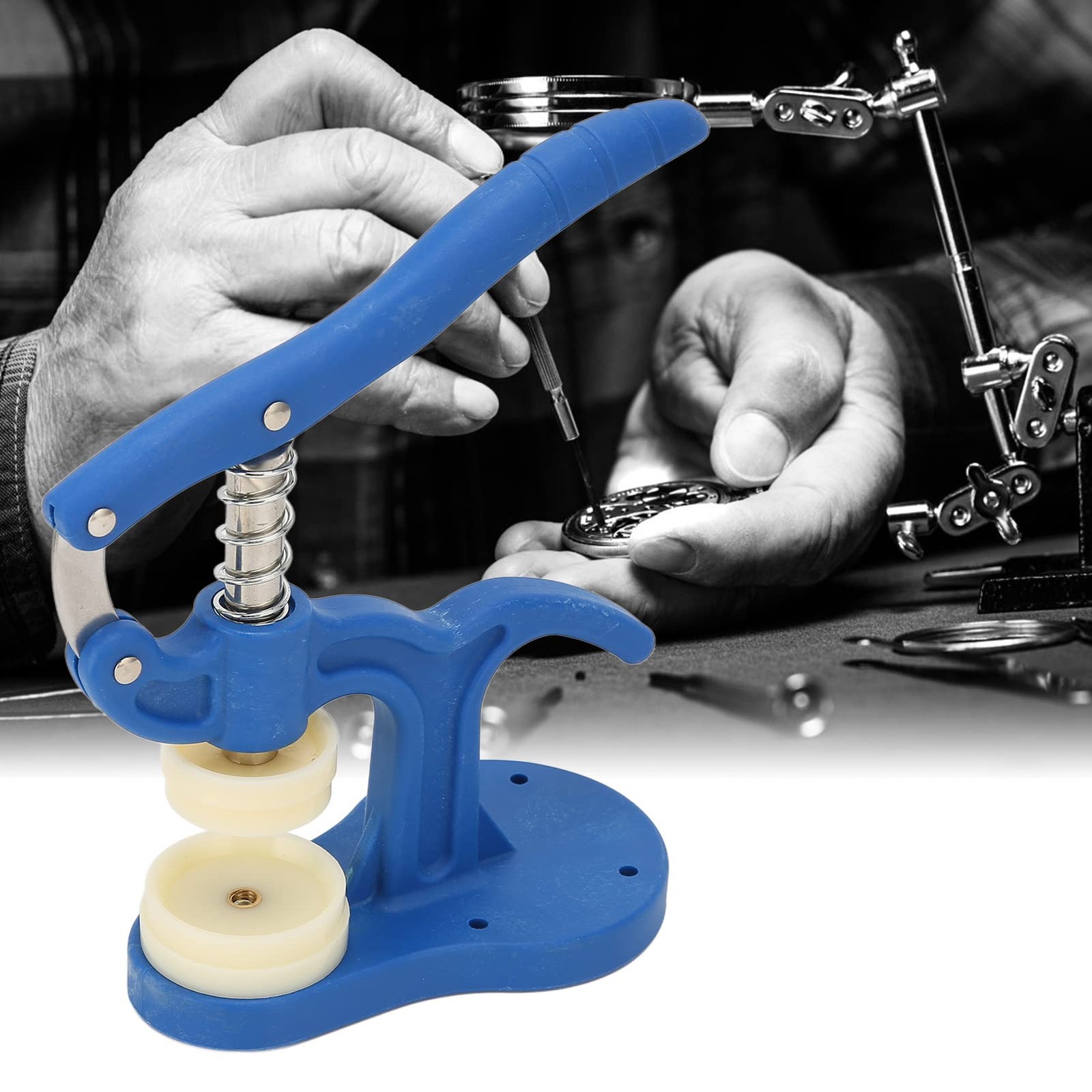Joyzan Watch Press Set, Back Covers Case Closer Remover Spring Bar Blue
