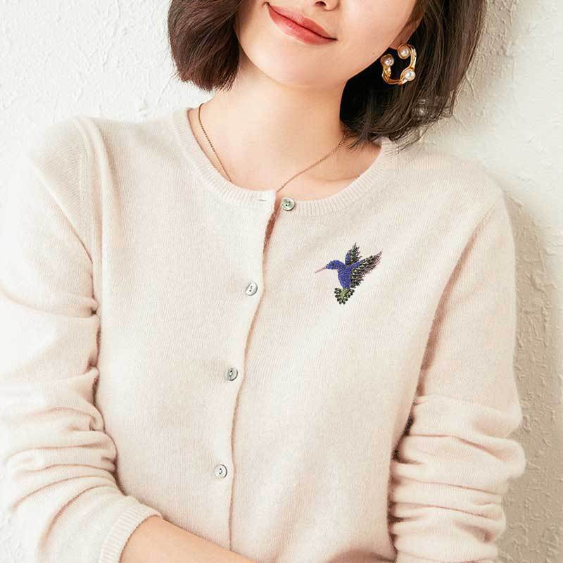 Shiny Rhinestone Bird Brooch Pin Women Men Hummingbird Animal Elegant Brooches